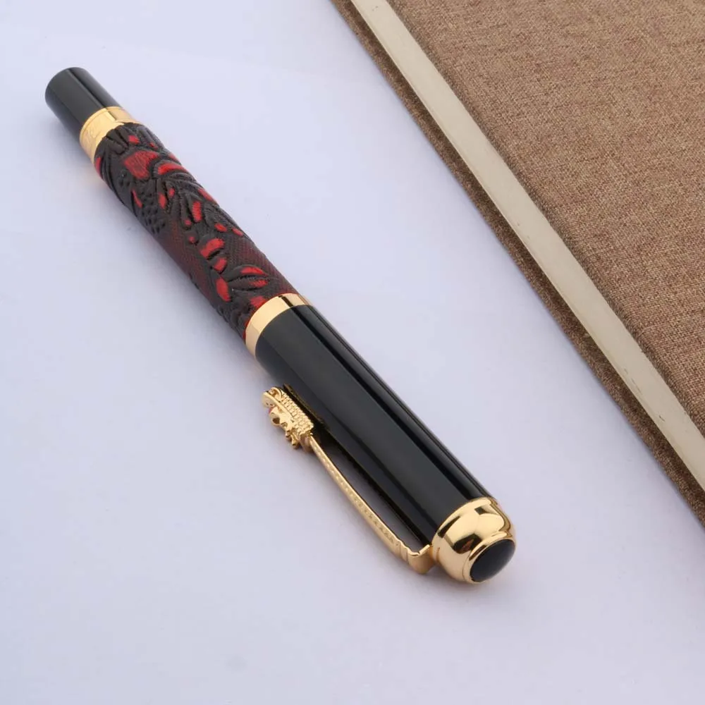 Красный виноградный орнамент с золотым Драконом зажим фотофонтан школьные