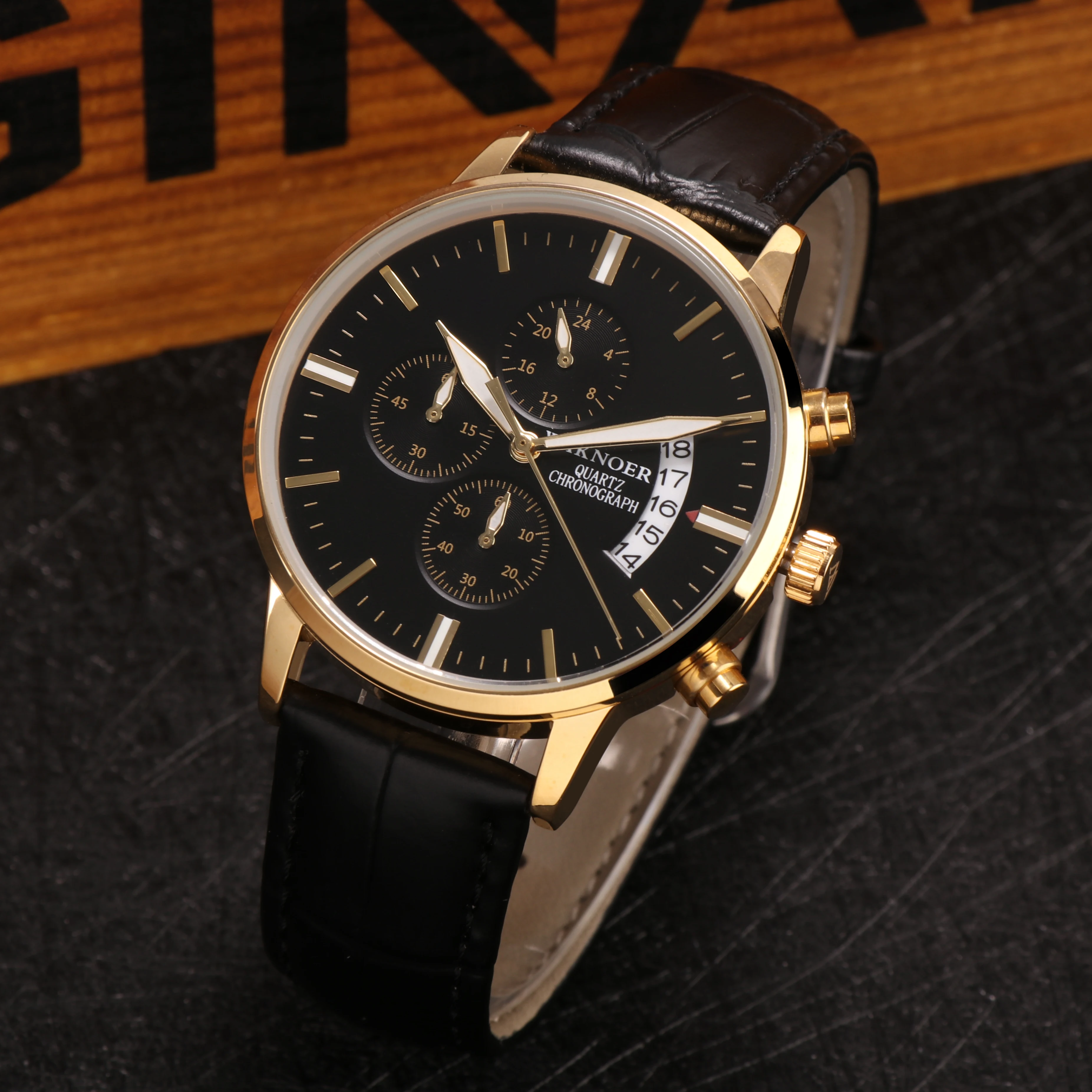 Роскошные Брендовые мужские часы WAKNOER с автоматической датой модные спортивные