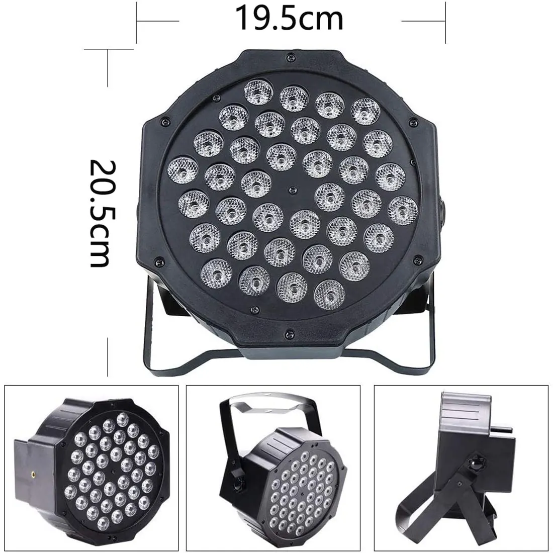 

LED Flat Par 36W RGB Color Lighting Strobe DMX Controller For Disco DJ Music Party Club Dance Floor Bar Darkening Stage Light