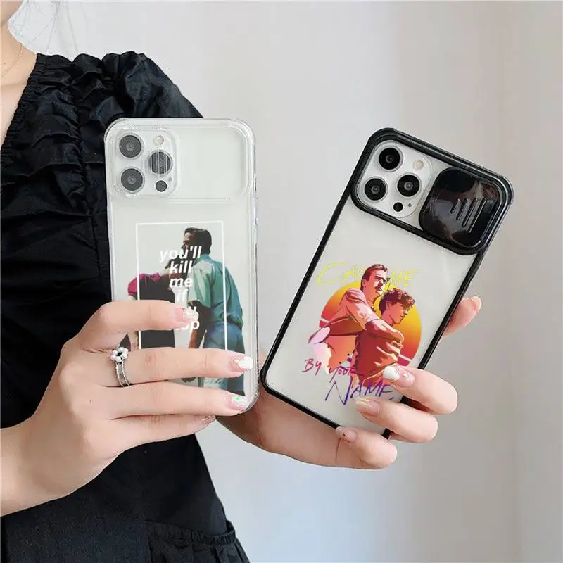 

Call Me by Your Name Phone Case For iPhone 7 8 11 12 X XS XR MINI Pro Max Plus Slide Camera Lens Protection