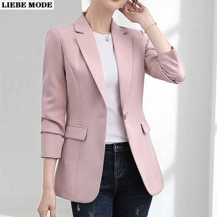 

Spring Women's Business Dress Blazer for Women White Red Pink Suit Jacket Coat Female Korean Slim Fit Formal Blazers Femme
