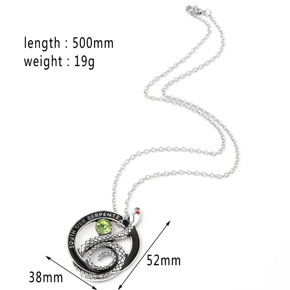 Vintage Snake Pendant Necklaces Movie Riverdale Southside Serpents Necklace Crystal Crown Metal Choker Jewelry For Women | Украшения и