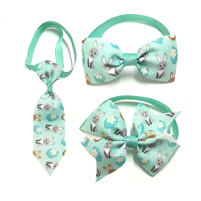 

1set Pet Dog Cat Grooming Supplier Rabbit Bowknot Puppy Dog Cat Bow Tie Adjustable Necktie for Small Middle Dogs Pet Supplies