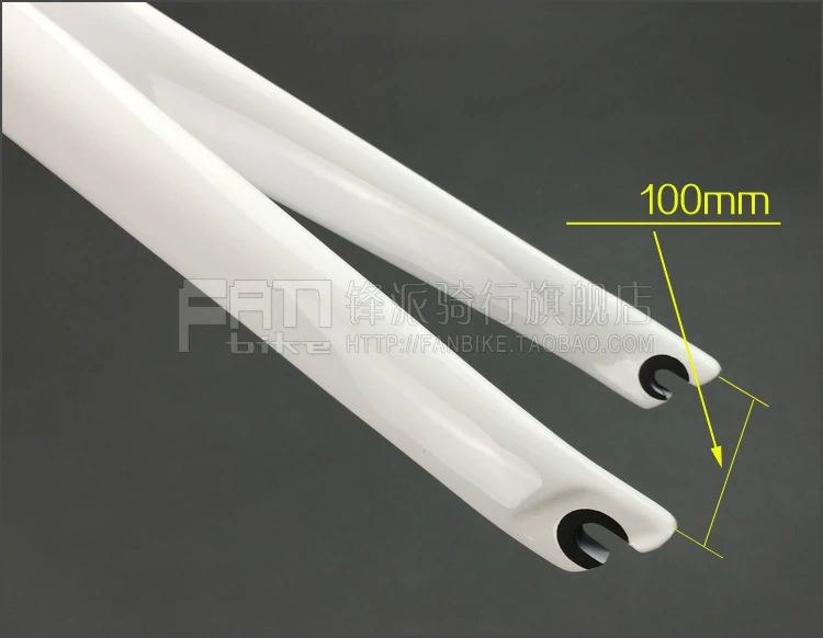 

700C Full Carbon Glossy Road Bike Forks Racing Bicycle Tapered Forks Fixed Gear Forks White V Brake Headset 1-1/8" (28.6mm)