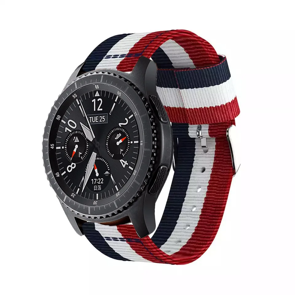 Ремешок спортивный нейлоновый для Samsung Galaxy Watch 46 мм Active 3 45 Gear S3 | Наручные часы
