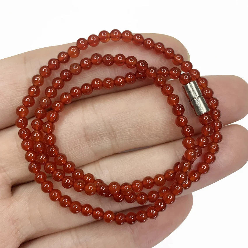 Крошечное ожерелье эффектное женское натуральное Бусы из камня Агата короткая