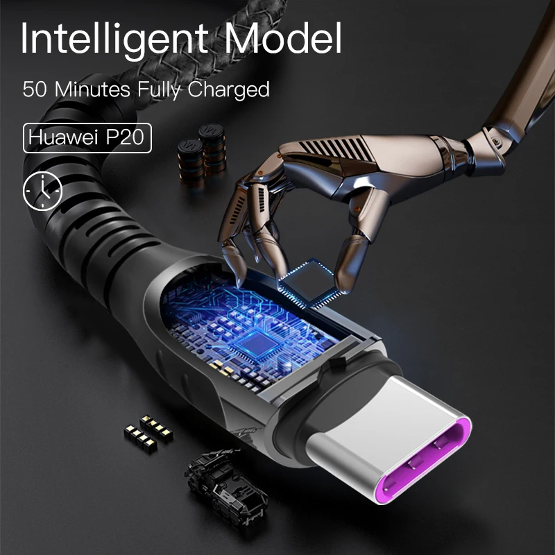 Yesido CA45 5A быстрое зарядное устройство usb type C кабель для huawei mate 20 mate 20 Pro P20 samsung Supercharge Быстрая зарядка провод USB C кабель