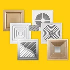 Алюминиевый сплав, АБС-пластик, 30*30 см, квадратная Красивая бакенбарная решетка для вентилятора