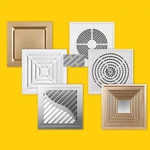 Алюминиевый сплав, АБС-пластик, 30*30 см, квадратная Красивая бакенбарная решетка для вентилятора