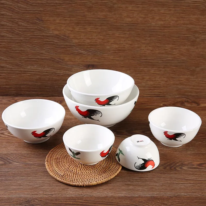 4-8 дюймов китайская Классическая художественная маленькая миска для риса белая