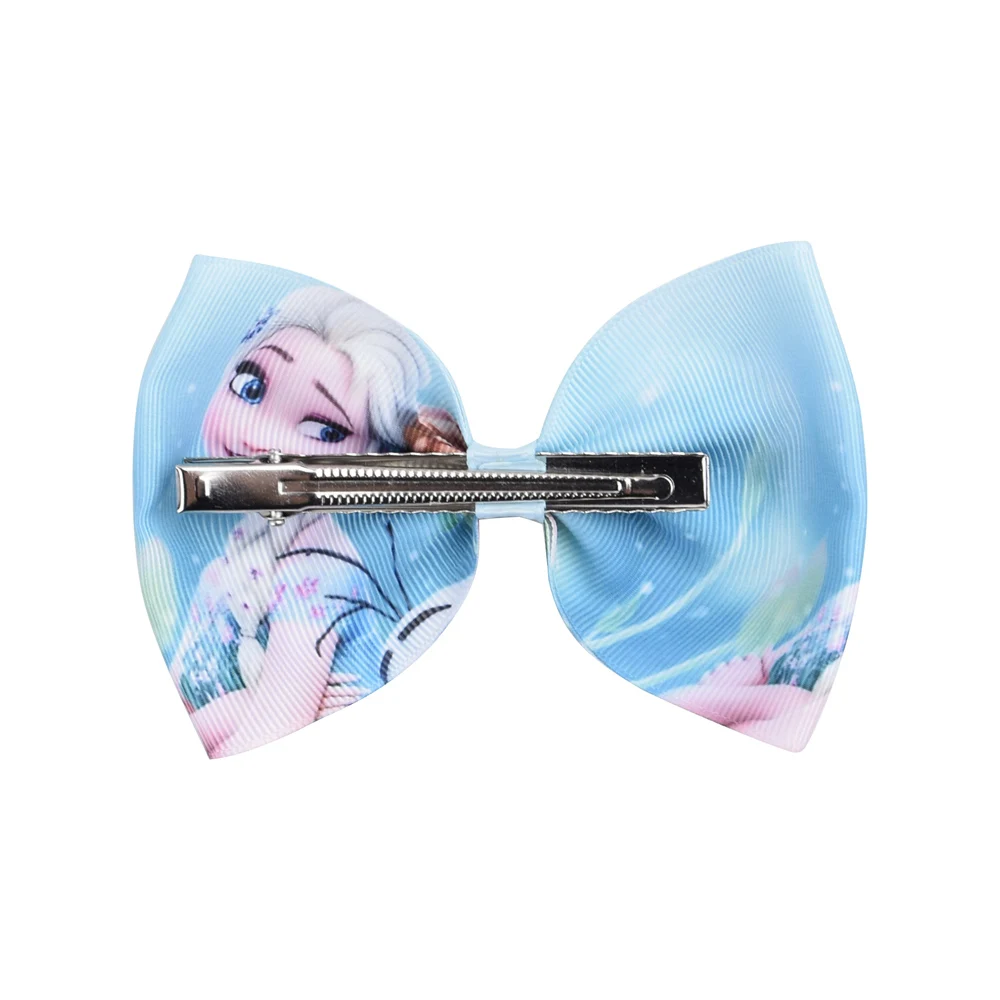 4 7 дюйма принцесса банты для волос с зажимом Grosgrain ленты заколки девочек