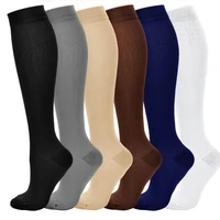 hit sales compression sports running men womens nylon compression stockings cycling basketball high trend socks pair large size