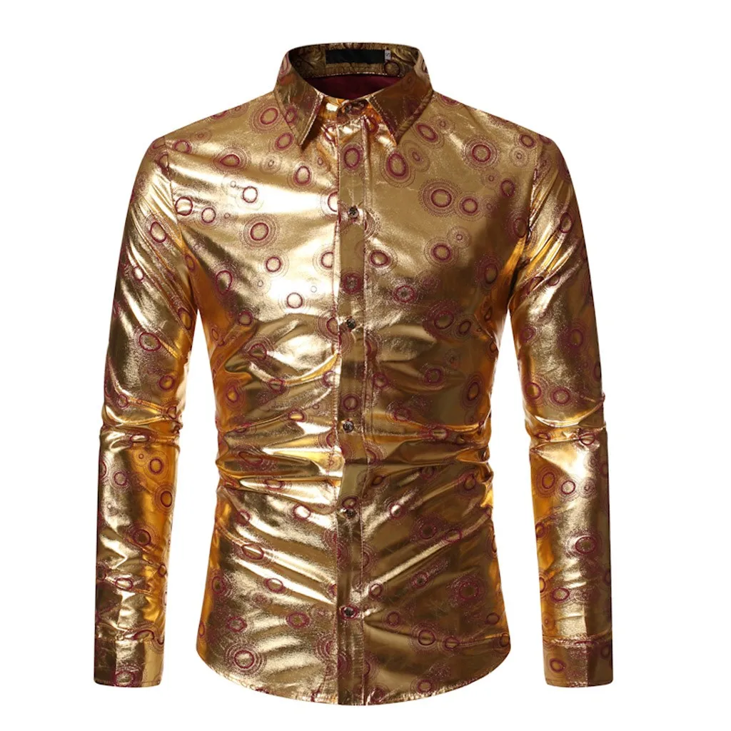 SAGACE роскошная Высококачественная Мужская однобортная рубашка с длинными