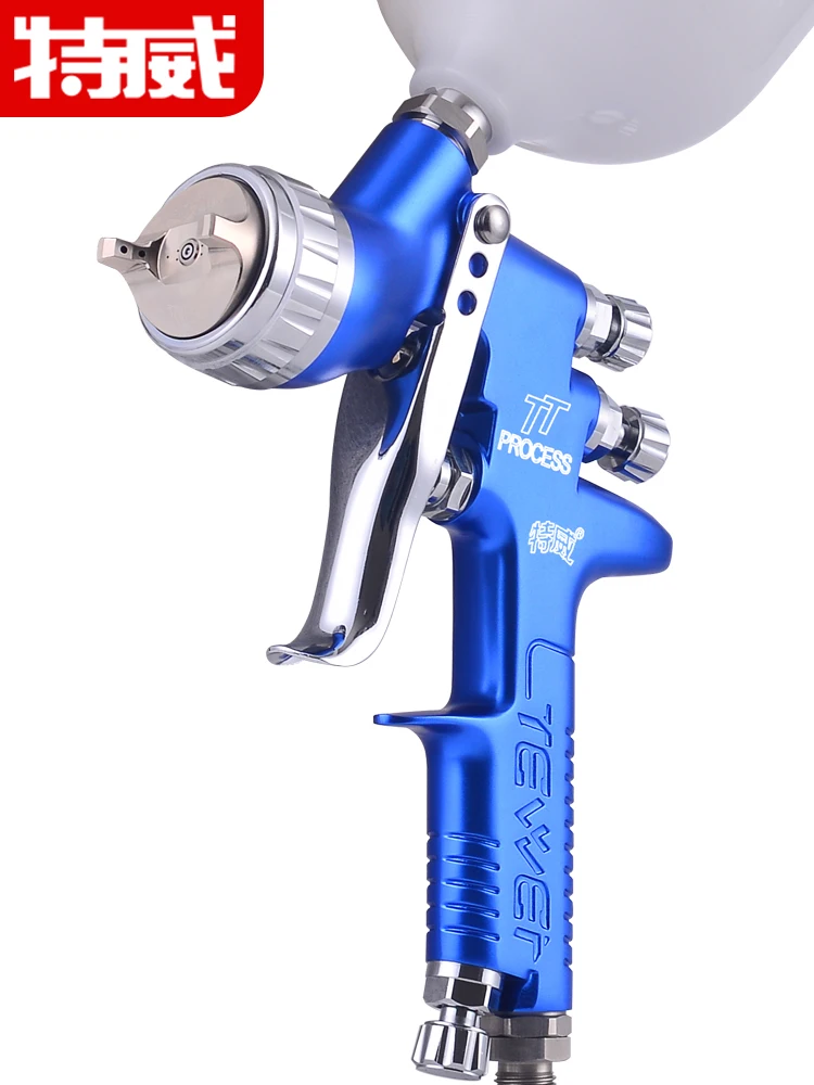 

High-end car topcoat spray gun paint pneumatic high-atomization spray paint tool pot-feeding type paint saving