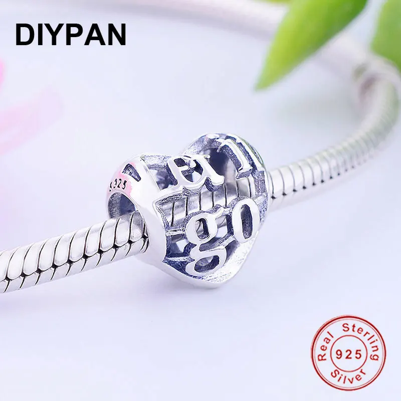 Ажурные Подвески Let it go подходят для оригинальных браслетов Pandora из серебра 925