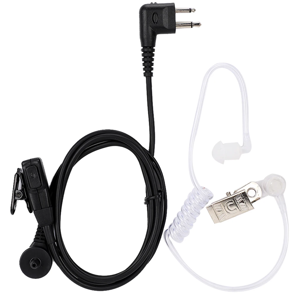 

New 2 Pin Acoustic Tube Earphone With Large Buttons Walkie Talkies Headset For Motorola Walkie Talkies Cls1110 Cp200 Cls1110