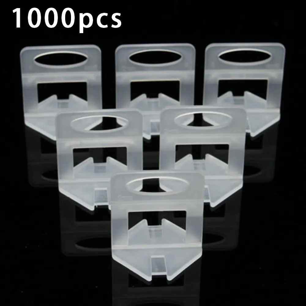 

500/1000* Flat Tile Leveling System Clips 2mm Wall Floor Spacers Tiling Tool Prevent Tiles From Moving While Curing