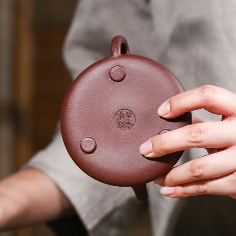 

Purple Clay Shipiao Kettle Handmade Yixing Teapot Creative Drinkware Send Gift Box