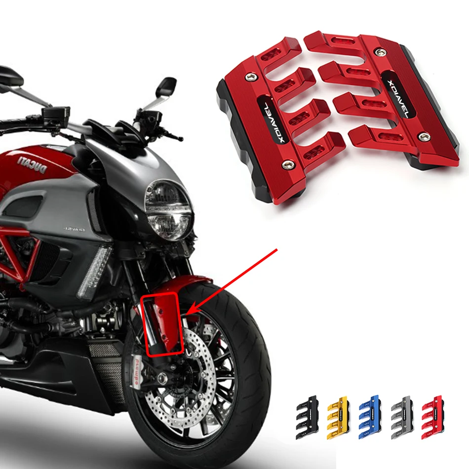 

For Ducati DIAVEL XDiavel Cardon Motorcycle CNC Aluminum mudguard side protection block front fender slider Accessories