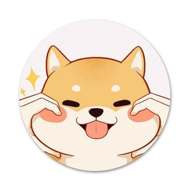 Магнитные наклейки-открывашки для холодильника с изображением смешной декорации для дома на кухне с собакой Шиба Ину "Брашвуд Доге" и надписью "Пиво Кола" 58 мм.