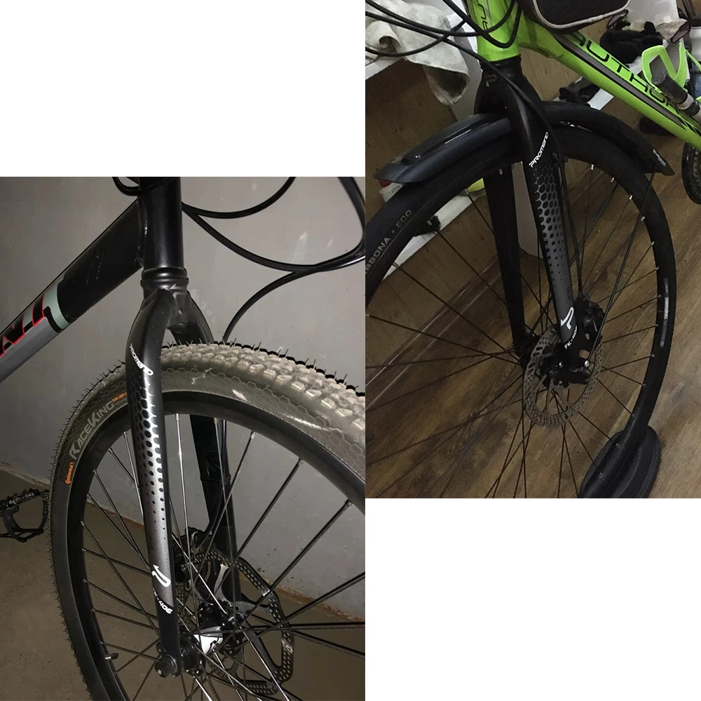 

PROMEND MTB fork 3K carbon fiber+Super light aluminum alloy 26/27.5 er inch 100mm Straight Tube fork 1-1/8" for Mountain Bike