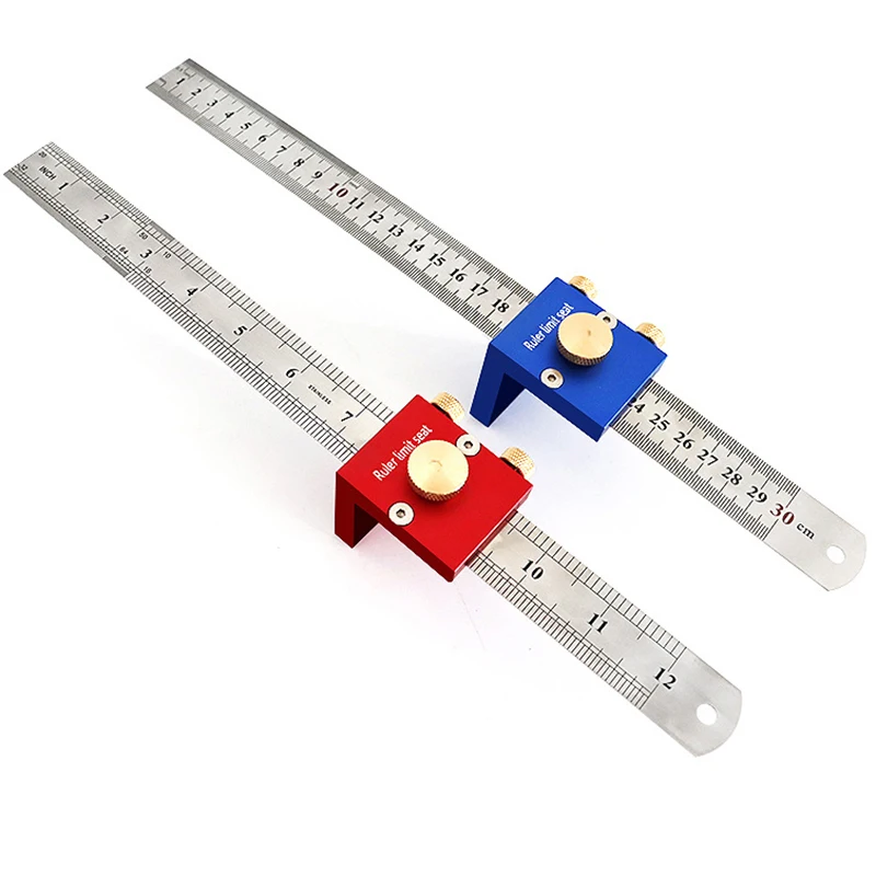 

30cm/12 Inch Scribing Ruler 90 degrees Scale Ruler Measuring Marking Gauge Woodworking Right Angle Ruler Carpenter Tools
