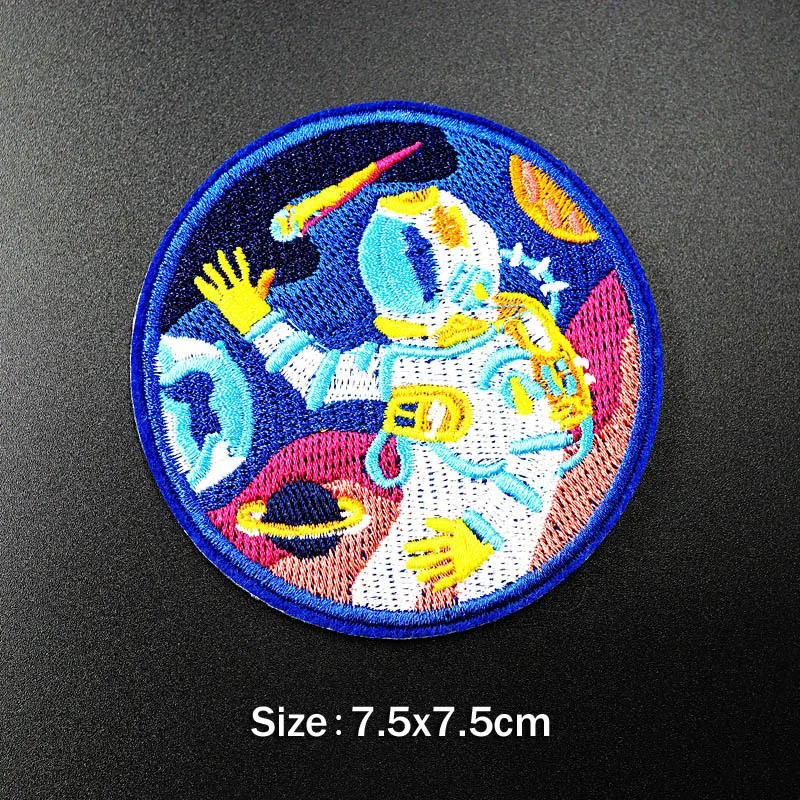 Размер астронавта: 7 5x7 5 см вышитая нашивка аппликация для одежды|embroidery patch|patches