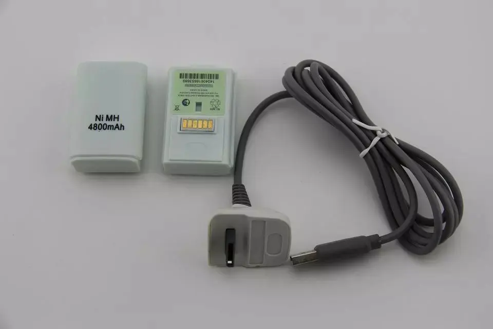 3 в 1 2 аккумулятора 4800 мАч + USB кабель для зарядного устройства Xbox 360