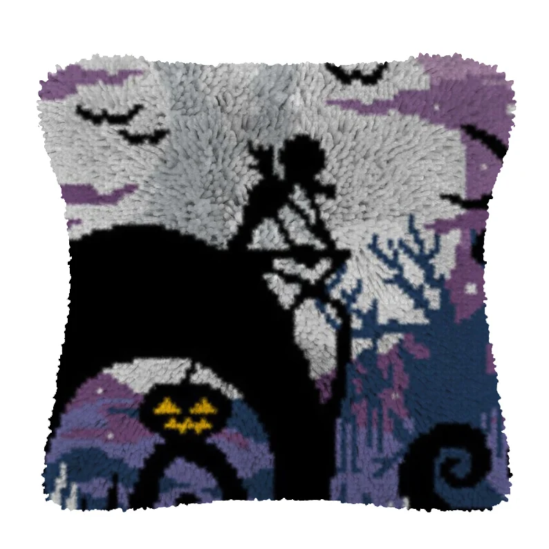 

Атмосфера Хэллоуина узор крюк с защелкой подушки с принтом Полиэстеровая накидка с Подушка для дивана автомобиля домашняя декоративная на...