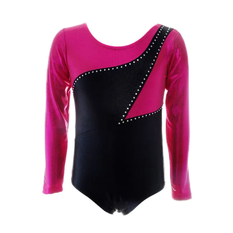 Детские балетные трико для девочек с длинными рукавами бриллиантами костюмы
