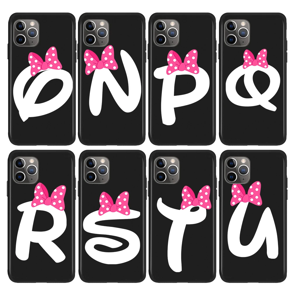 

Cute Bow Letter Z Silicone Cover For Apple IPhone 13 12 Mini 11 Pro XS MAX XR X 8 7 6S 6 Plus 5S SE Phone Case