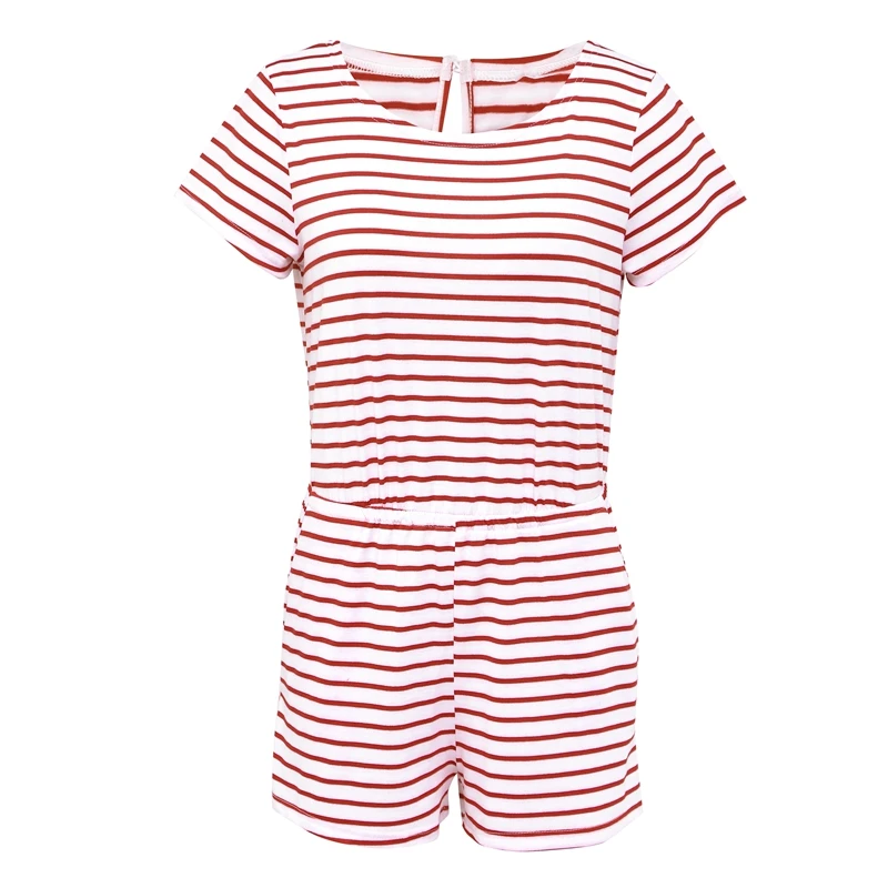 

Women's Summer Striped Jumpsuit Fashion Casual Loose Shorts Jumpsuit