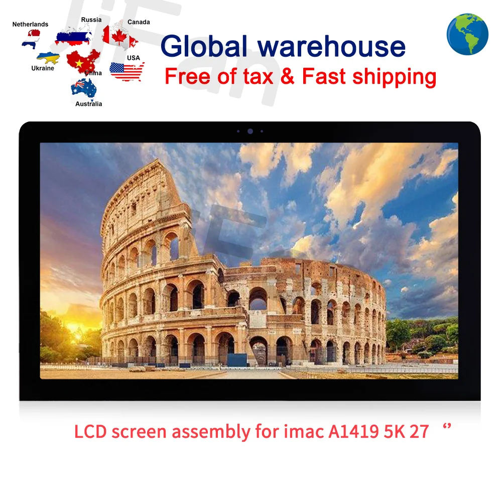 Сетчатый ЖК-дисплей для Apple iMAC 27 '&#x27A1419 5k LM270QQ1 SD A2 в сборе конца 2014 2015 года EMC 2834 2806