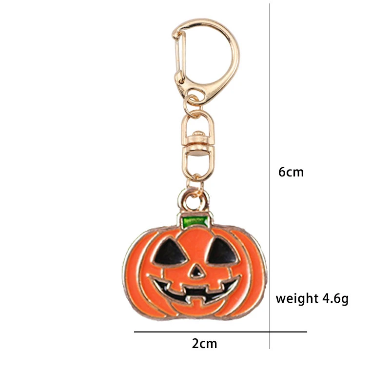 

Classic Halloween Keychain Fashion Pumpkin Head Funny Alloy Metal Pendant Men And Women Holiday Backpack Cartoon Jewelry Gift