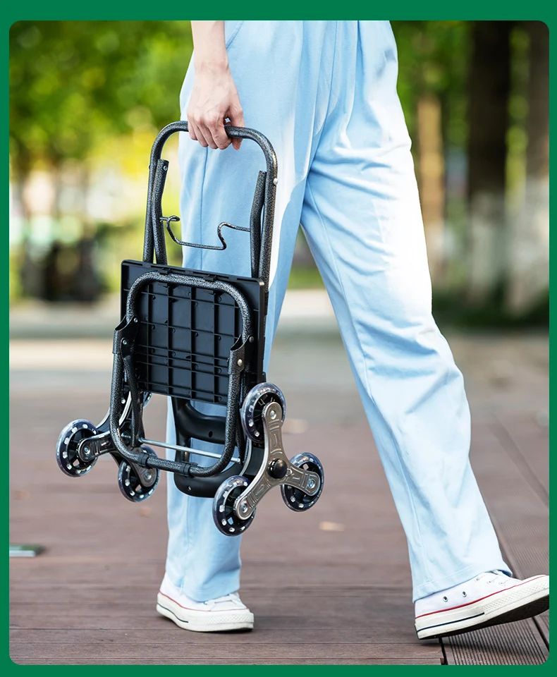 Тележка на колесах для женщин складная корзина покупок пожилых людей лестница