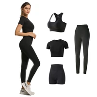 234pcs yoga set workout sportswear seamless women gym clothing fitness shorts sleeve crop top high waist leggings sports suits