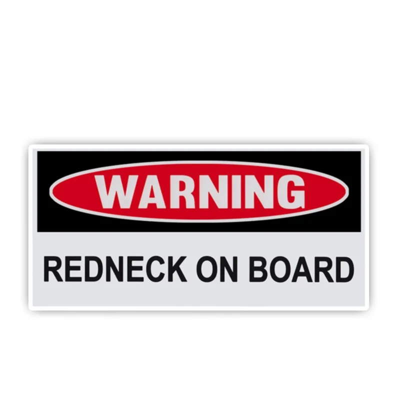 

13 см x 6,2 см забавПредупреждение йка на бампер виниловая наклейка Redneck на борту Автомобильная наклейка для украшения окон грузовика автомоби...