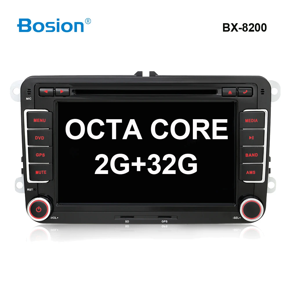 Bosion PX6 2din автомобильный gps Android 9,0 автомобильный dvd-плеер для Volkswagen Skoda POLO GOLF 5 6 PASSAT CC TIGUAN TOURAN Fabia Caddy 4G 64G - Цвет: 8 core 2G 32G