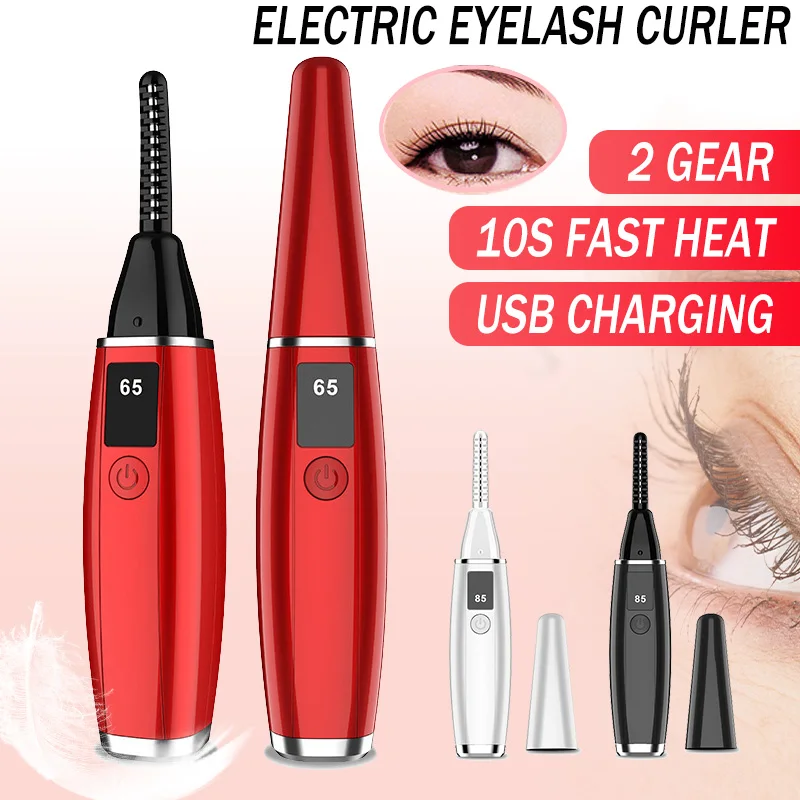 

Portable Digital Electric Eyelash Curler USB Automatic power-off Long Lasting Heated Eye Lashes Hair Curler Makeup Beauty Tool