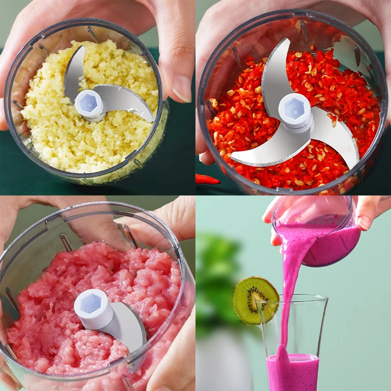

Electric Food Crusher Mini Garlic Press Garlic Crusher Vegetable Chopper For Kitchen Crushed Garlic Crushed Ginger Crushed Chili