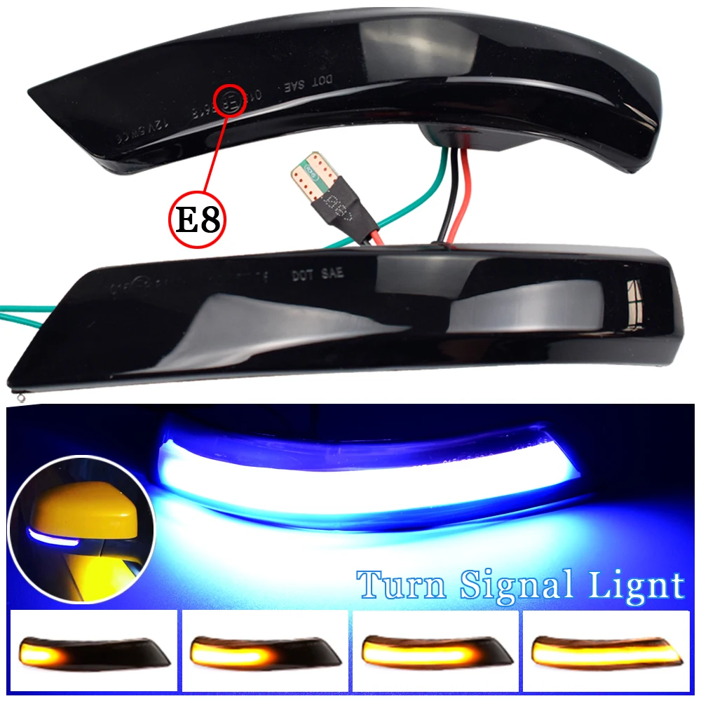 

LED Turn Signal Light Flowing Water Blinker Sequential Mirror Indicator Blinker For Ford Focus 2 3 Mk2 Mk3 For Mondeo Mk4 EU