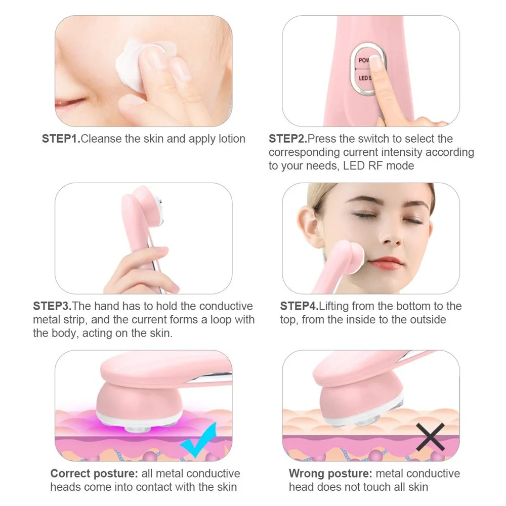 Светодиодный фотон для лица радиочастотная мезотерапия Электропорация подтяжка