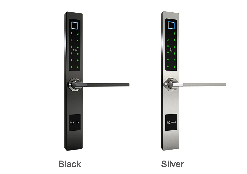 Европейский врезной Bluetooth TTLock отпечатков пальцев замок, электронный умный дверной замок для алюминиевой стеклянной двери