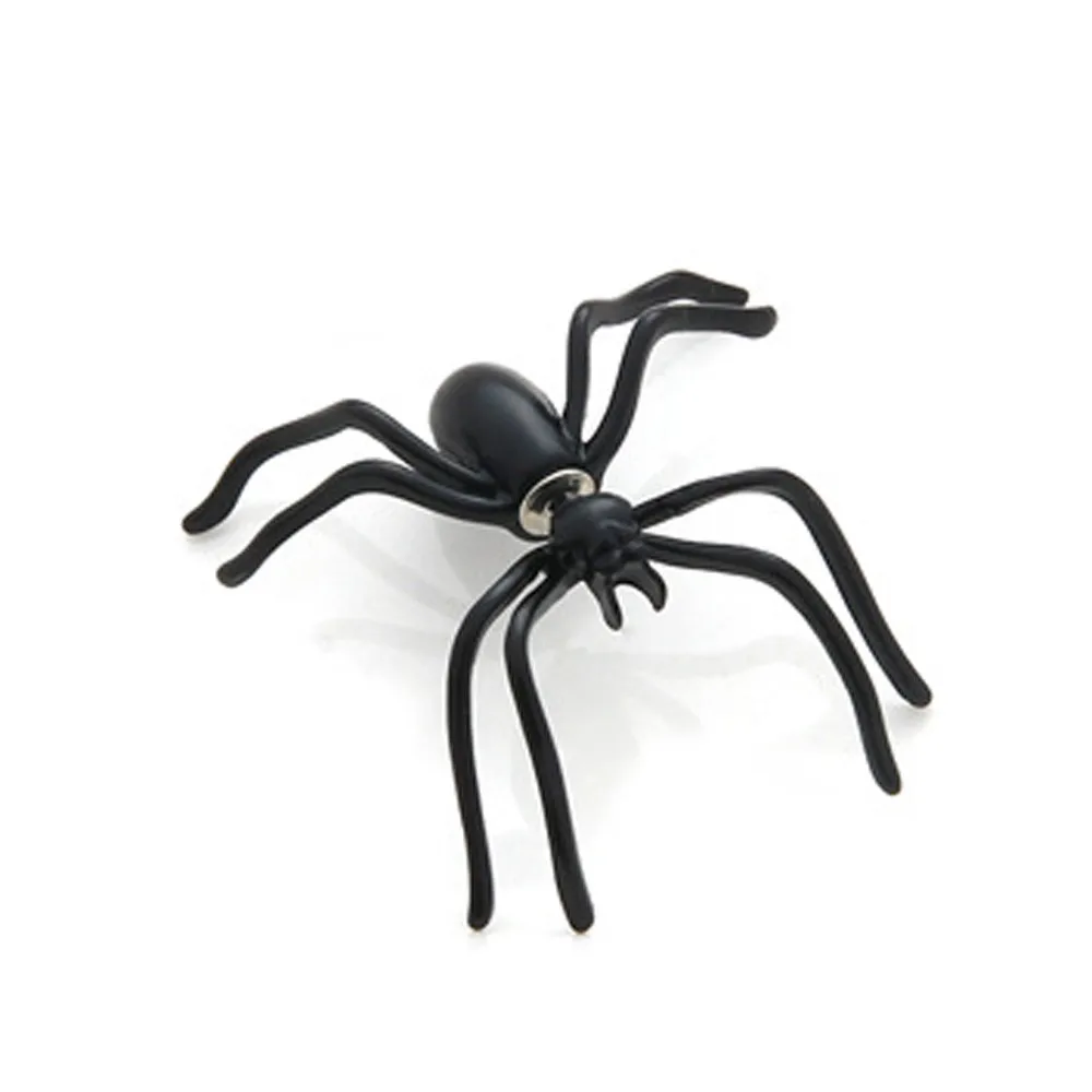 Серьги в стиле панк на Хэллоуин 2019 серьги-гвоздики виде черного паука для женщин