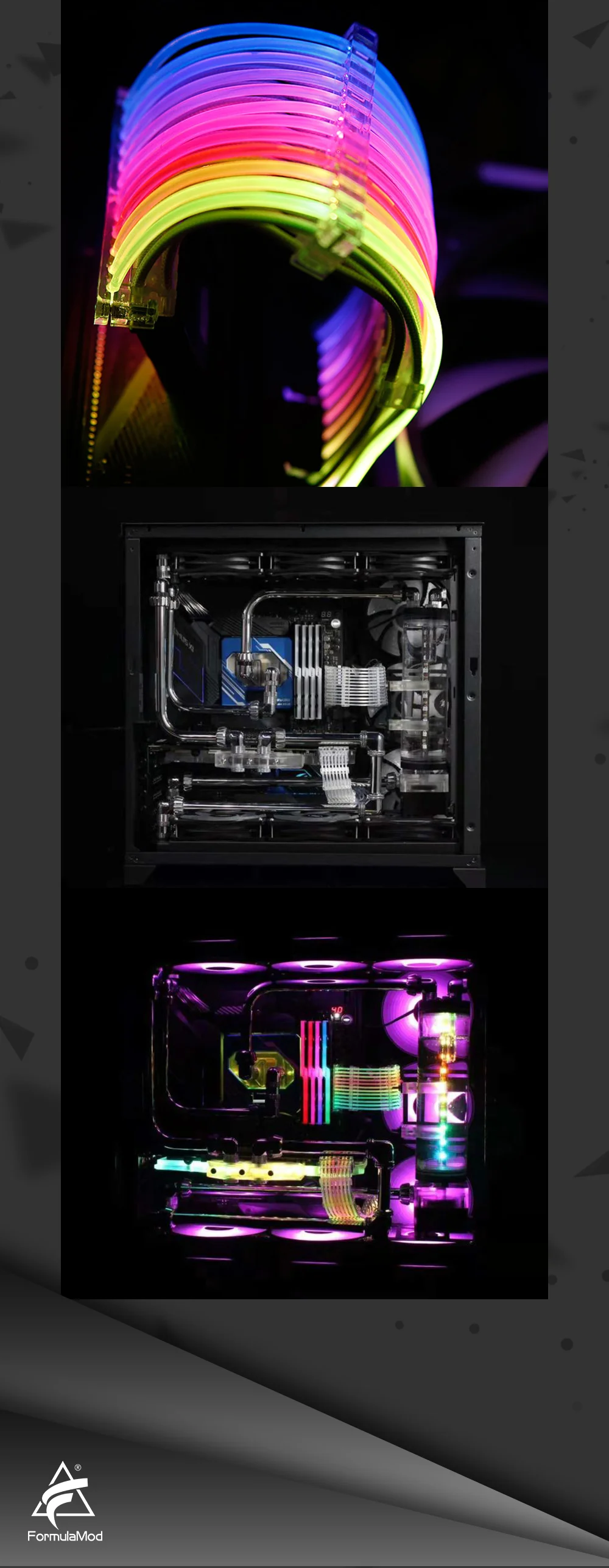 Lian Li Strimer-24/Strimer-8, 5 в RGB удлинительные кабели, Радужное освещение, для 24Pin к материнской плате/Dual-8Pin к видеокарте