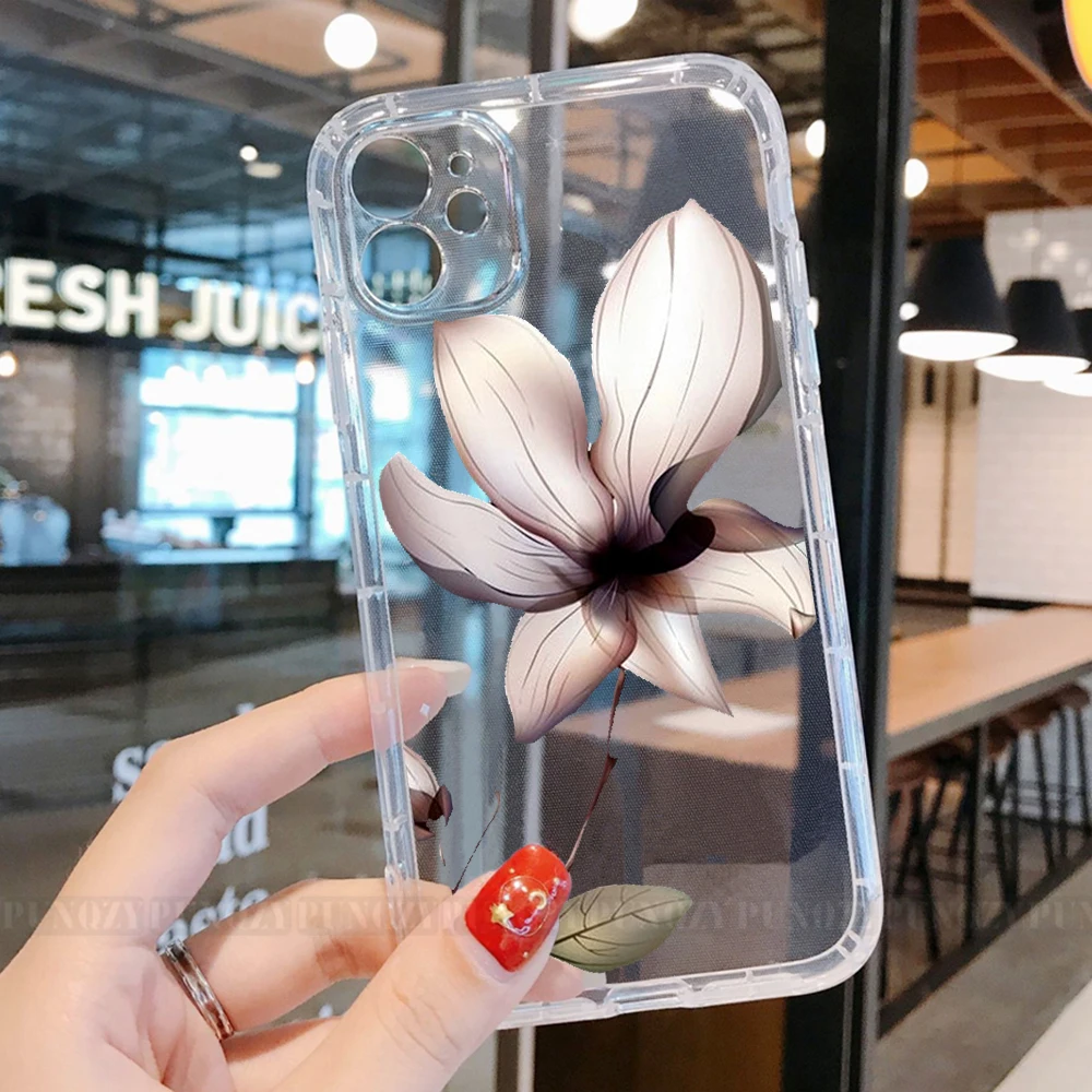 

PUNQZY Soft TPU Shell Cover Strange thing Case For iPhone XR 6 7 8 Plus XS Max XR 12 PRO MAX Cute flower Story Popular TV Series