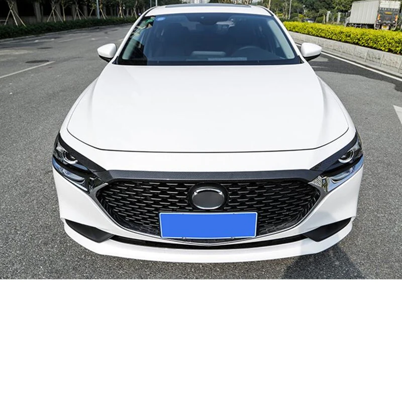 CEYUSOT для нового Mazda 3 машинный гараж из решетка отделкой полоса капот автомобиля украшения переднего бампера Грили Накладка mazda3 аксессуары M3