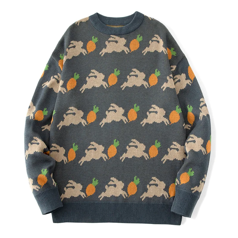 

2022 Men's Hosiery Knitted Or Crocheted Long-sleeve Sweater With Long-sleeve Harajuku Tightrope