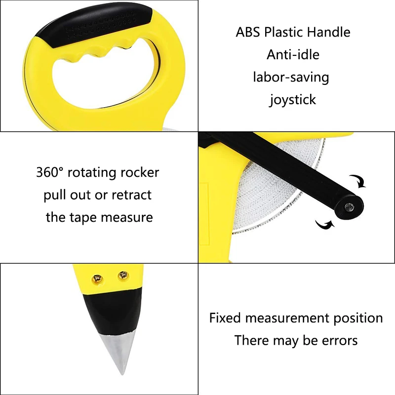 50 м мерки из стекловолокна ручной рулетки Выдвижная Гибкая линейка | Инструменты