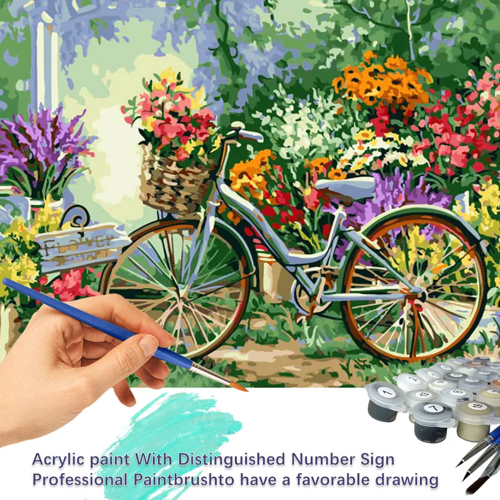 Цветная краска с тигром по номерам украшение дома живопись маслом набор для